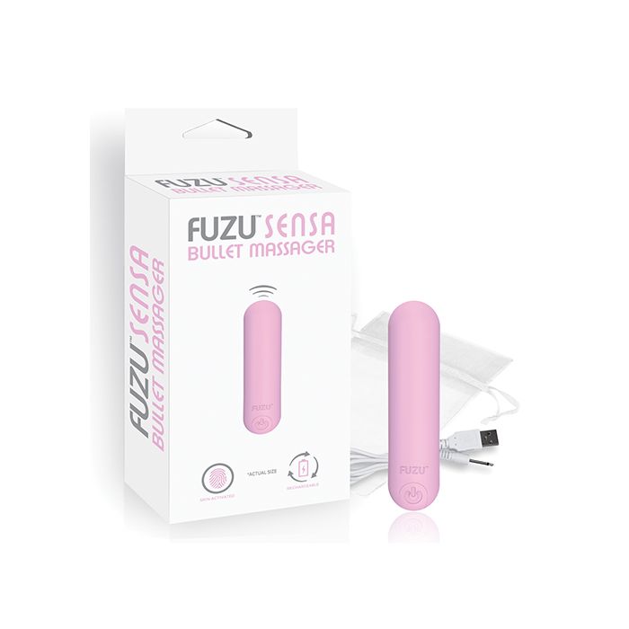 Fuzu Skin Activated Rechargeable Bullet Massager - Pastel Pink